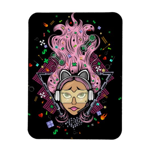 Gamer Girl Magneet (Verticaal)
