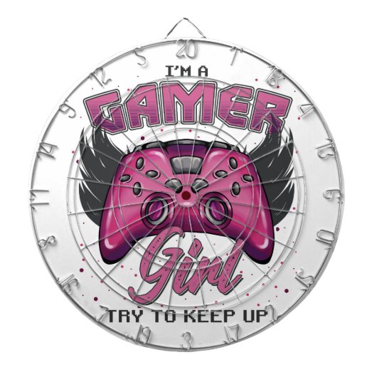 Gamer Girl-ontwerp Dartbord (Voorkant)
