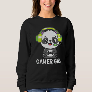 Gamer Girl Panda Gaming Cute Video Game Women Girl Trui