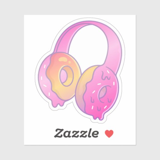 Gamer Girl Pastel Donut Headset Sticker (Vel)