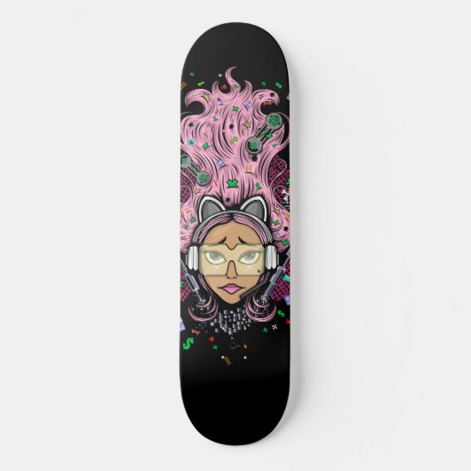 Gamer Girl Persoonlijk Skateboard (Voorkant)