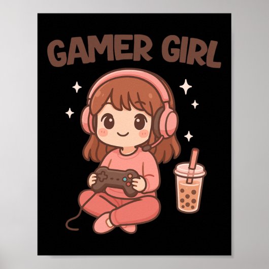 Gamer Girl Poster (Voorkant)
