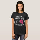 Gamer Girl Power Design for Video Game Lovers T-shirt (Voorkant volledig)