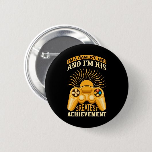 Gamer girl ronde button 5,7 cm (Voorkant /achterkant)