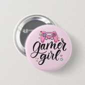 Gamer Girl Ronde Button 5,7 Cm (Voorkant /achterkant)