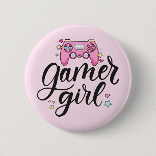 Gamer Girl Ronde Button 5,7 Cm