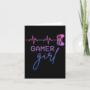 Gamer Girl Schattig Hartslag Gamer Voor Meisje Vid Kaart