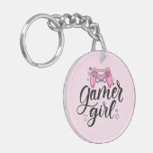 Gamer Girl Sleutelhanger (Voorkant Links)