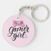 Gamer Girl Sleutelhanger (Achterkant)