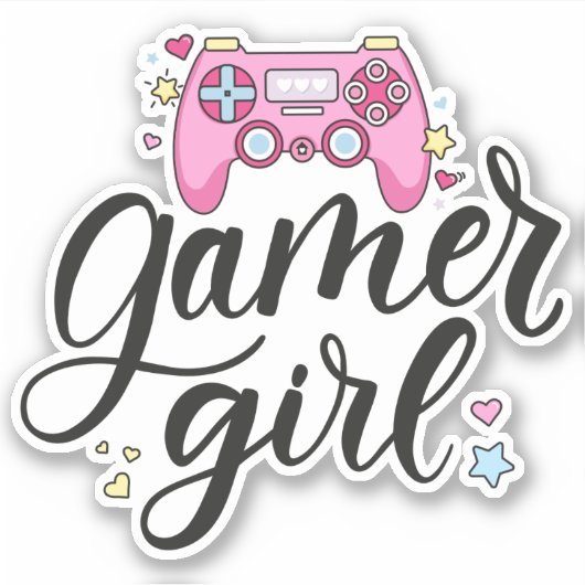 Gamer Girl Sticker (Voorkant)