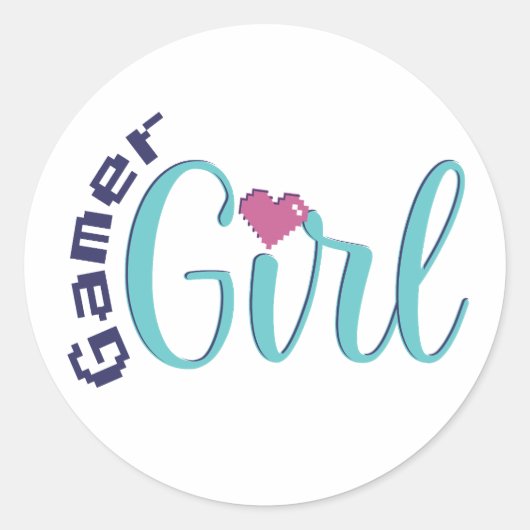 Gamer Girl Sticker - Cute Gaming Gift (Voorkant)