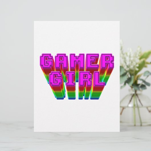 Gamer Girl-tekst (Staand voorkant)