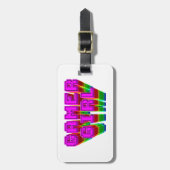 Gamer Girl-tekst Bagagelabel (Voorkant verticaal)