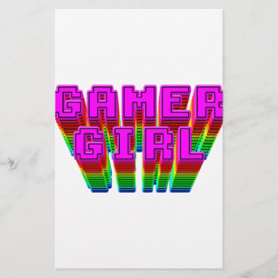 Gamer Girl-tekst Briefpapier