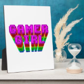 Gamer Girl-tekst Fotoplaat (Zijkant)