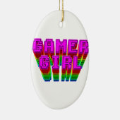 Gamer Girl-tekst Keramisch Ornament (Rechts)
