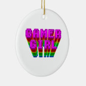 Gamer Girl-tekst Keramisch Ornament (Rechts)