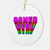 Gamer Girl-tekst Keramisch Ornament (Links)