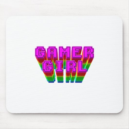 Gamer Girl-tekst Muismat (Voorkant)
