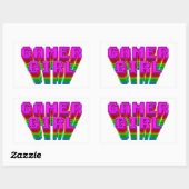 Gamer Girl-tekst Rechthoekige Sticker (Vel)