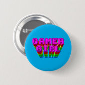 Gamer Girl-tekst Ronde Button 5,7 Cm (Voorkant /achterkant)