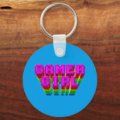 Gamer Girl-tekst Sleutelhanger (Voorkant)