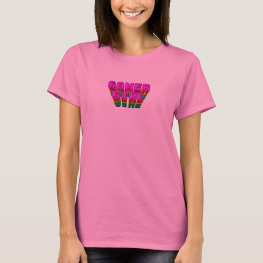 Gamer Girl-tekst T-shirt (Voorkant)