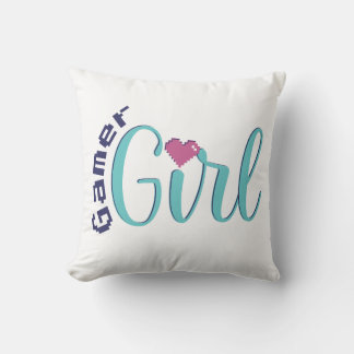 Gamer Girl Throw Pillow - Perfect Gaming Gift Kussen