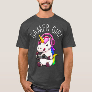 Gamer Girl Unicorn Gaming Cute Video Game Gift T-shirt