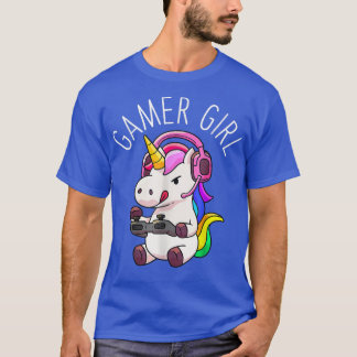 Gamer Girl Unicorn Gaming Cute Video Game Gift Wom T-shirt