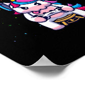 Gamer Girl Unicorn Gaming Cute Video Game Poster (Hoek)