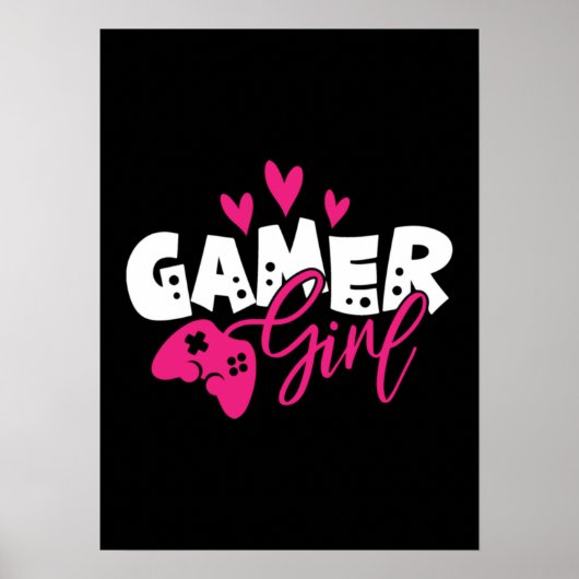 Gamer Girl - Videogamer, games, videogame, game, g Poster (Voorkant)