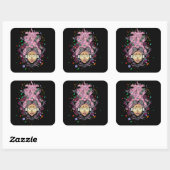 Gamer Girl Vierkante Sticker (Vel)