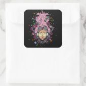 Gamer Girl Vierkante Sticker (Tas)