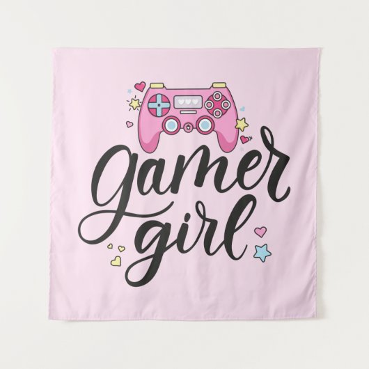 Gamer Girl Wandkleed (Voorkant)