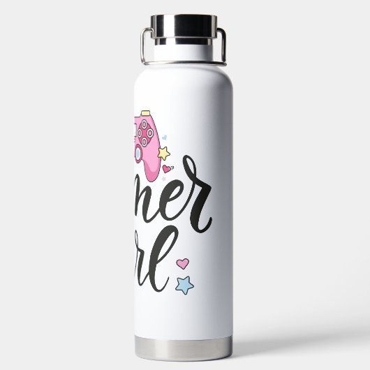Gamer Girl Waterfles (Achterkant)