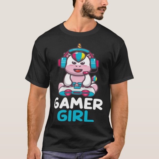 Gamer Girl Yes i'm a gamer girl try to keep up T-shirt (Voorkant)