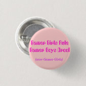 Gamer Girsl-regel Ronde Button 3,2 Cm (Voorkant /achterkant)