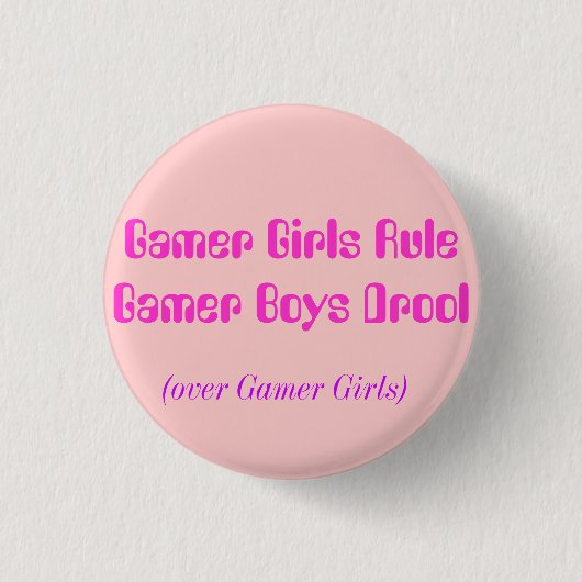 Gamer Girsl-regel Ronde Button 3,2 Cm (Voorkant)