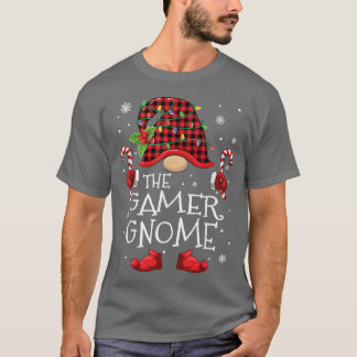 Gamer Gnome Buffalo met kerstboomstructuur Xm T-shirt