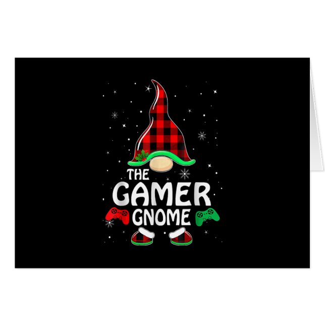 Gamer Gnome Buffalo Pset Matching Family Christma (Voorkant Horizontaal)