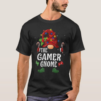 Gamer Gnome Buffalo Pset Matching Family Christma T-shirt