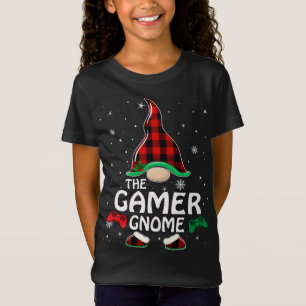 Gamer Gnome Buffalo Pset Matching Family Christma T-shirt