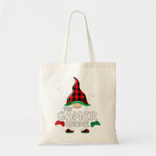 Gamer Gnome Buffalo Pset Matching Family Christma Tote Bag