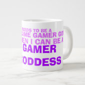 Gamer Goddess Funny Humor Meme Grote Koffiekop (Voorkant rechts)