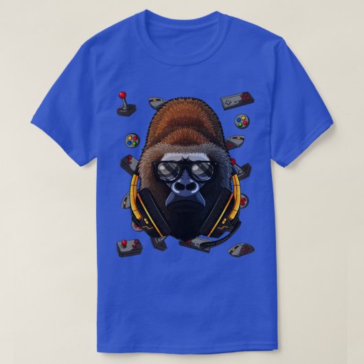 Gamer Gorilla Gaming Animal Video Game Player Boys T-shirt (Design voorkant)