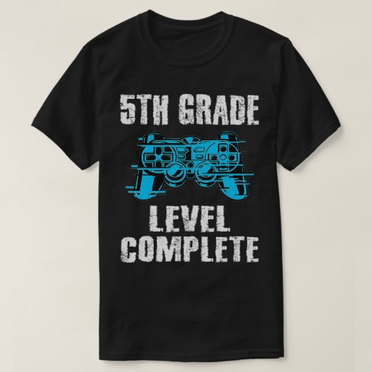 Gamer Graduation 5th Grade Level Complete Video Ga T-shirt (Design voorkant)