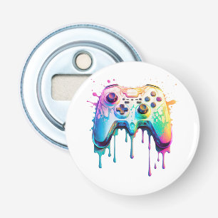 Gamer Grafische Videogame - Kleurrijke Videogame L Button Flesopener