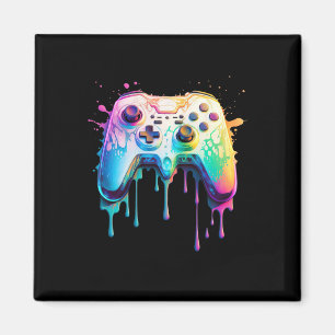 Gamer Grafische Videogame - Kleurrijke Videogame L Magneet