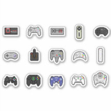 Gamer Grey Black Retro Pixel Art-controllers